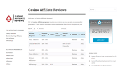 Desktop Screenshot of casinoaffiliatereviews.com